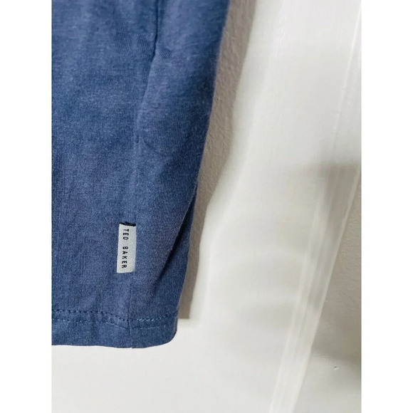 Ted Baker Pullover Polo Shirt 4 Large Mens Blue Preppy Classic Soft Short Sleeve - Picture 3 of 9